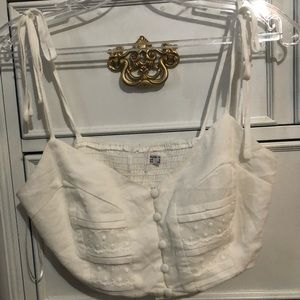 Princess Polly White Crop Top Size 6 New